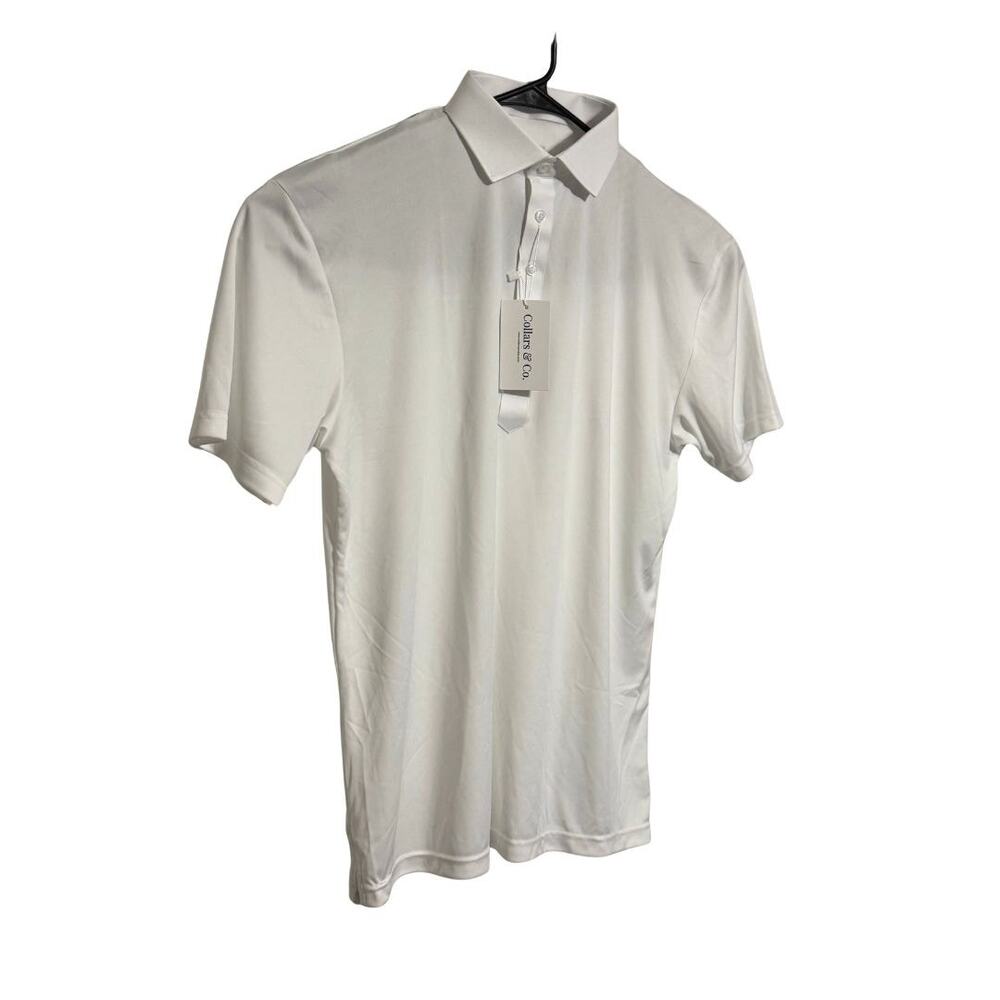 Collars & Co Mens Large White Performance Polo Semi Spread Collar NWT - Picture 3 of 6